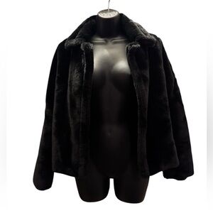 Black Faux Fur Puffer Jacket - Luxe Winter Coat